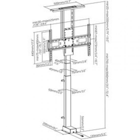 Motorised In Cabinet Electric Lift TV Mount for TVs up to 80 inch (Tuya App/Alexa/Google Home)