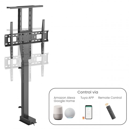 Motorised In Cabinet Electric Lift TV Mount for TVs up to 80 inch (Tuya App/Alexa/Google Home)