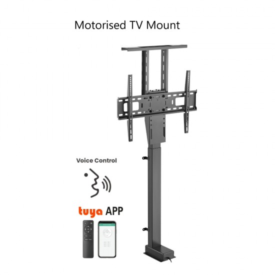 Motorised In Cabinet Electric Lift TV Mount for TVs up to 80 inch (Tuya App/Alexa/Google Home)