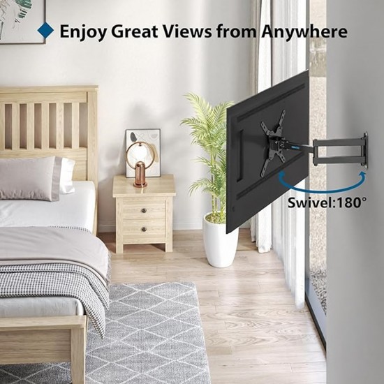 TV WALL BRACKET MOUNT TTS42 DUAL ARM SWIVEL FOR 13 - 42 INCH