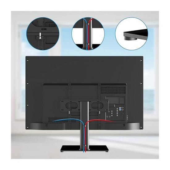 UNIVERSAL TV STAND TABLE TOP PEDESTAL WITH BRACKET M 17’’-55’’ ADJUSTABLE STAND
