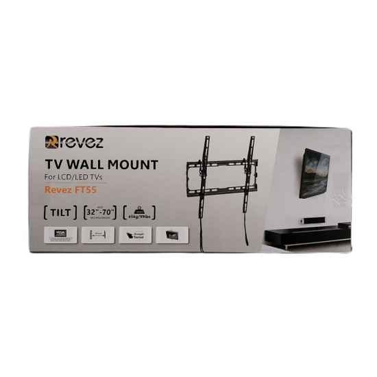 FLAT TILT TV WALL BRACKET MOUNT FOR 32 - 70 INCH FT55 LCD LED PLASMA TVS MONITOR