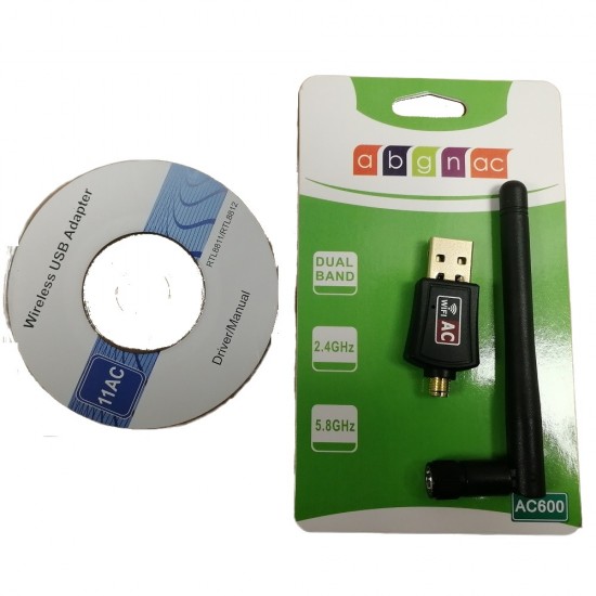 AC600 DUAL BAND 600MBPS 2.4GHZ 5GHZ WIRELESS USB WIFI ADAPTER DONGLE LAN LAPTOP from Satcity.ie Ireland Limerick AC600 DUAL BAND 600MBPS 2.4GHZ 5GHZ WIRELESS USB WIFI ADAPTER DONGLE LAN LAPTOP