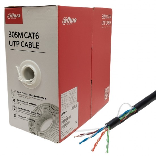 305m Indoor Cable Bare Copper Ethernet CAT6 Cable Network CCTV RJ45 Extra Dahua