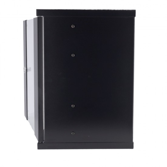 10 Inch 9U Wall Mount Server Cabinet Network Rack Enclosure Locking Glass Door