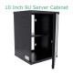 10 Inch 9U Wall Mount Server Cabinet Network Rack Enclosure Locking Glass Door