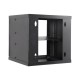 10 Inch 6U Wall Mount Rack Flatpacked Networking Cabinet 300mm Black with Lock