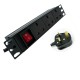 10 inch 3 Way PDU 13 Amp Network Racks Cabinets Mount With Surge Protection for Cabinet from Satcity.ie Ireland Limerick 10 inch 3 Way PDU 13 Amp Network Racks Cabinets Mount With Surge Protection