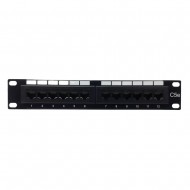 12 Port Patch Panel CAT5e for 10-inch Cabinet Rack Mountable for Network Cabinet