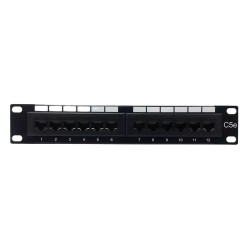 12 Port Patch Panel CAT5e for 10-inch Cabinet Rack Mountable for Network Cabinet 12 Port Patch Panel CAT5e for 10-inch Cabinet Rack Mountable for Network Cabinet