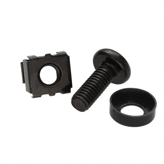 M6 x 12mm Cage Nuts Rack Mount Screws Washers for Rack Mount Server (50 Pack)