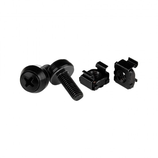 M6 x 12mm Cage Nuts Rack Mount Screws Washers for Rack Mount Server (50 Pack)