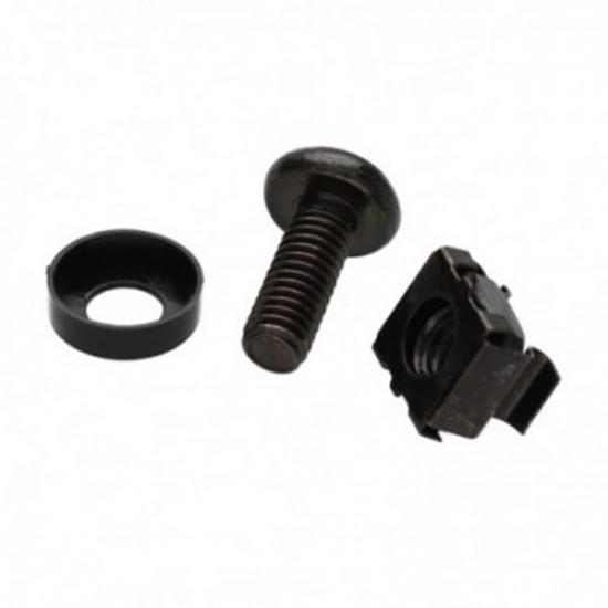 M6 x 12mm Cage Nuts Rack Mount Screws Washers for Rack Mount Server (50 Pack)