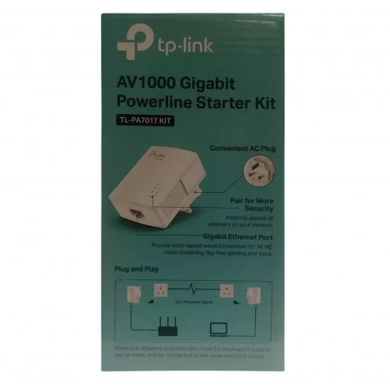 TP-LINK AV1000 GIGABIT Powerline Adapter Kit TL-PA70171 1