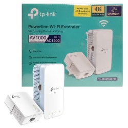 TP-LINK AV 1000 1PORT GIGABIT SET POWERLINE AC1200 WIFI EXTENDER 4K UNIT KIT TP-LINK AV 1000 1PORT GIGABIT SET POWERLINE AC1200 WIFI EXTENDER 4K UNIT KIT