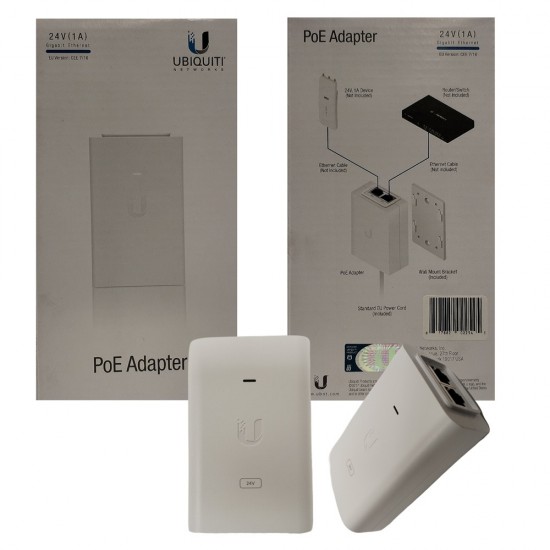 Ubiquiti Networks POE-24-12W-5P PoE Adapter Gigabit Ethernet PoE Power Injector