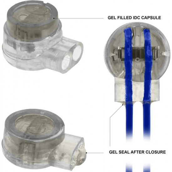 2 WAY GEL FILLED JELLY CONNECTOR CRIMPS EXTERNAL INTERNAL CABLE TELEPHONE 10