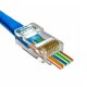EASY PUSH RJ45 PASS THROUGH ETHERNET CONNECTOR CRIMP CAT5 CAT5E CABLE ENDS 100 from Satcity.ie  Ireland Limerick