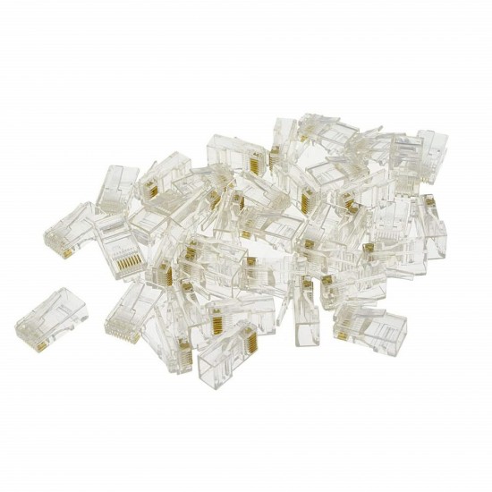 RJ45 ETHERNET CONNECTOR CRIMP PLUG CAT5 CAT5E NETWORK CABLE ENDS 10