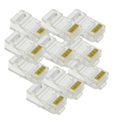 RJ45 ETHERNET CONNECTOR CRIMP PLUG CAT5 CAT5E NETWORK CABLE ENDS 10