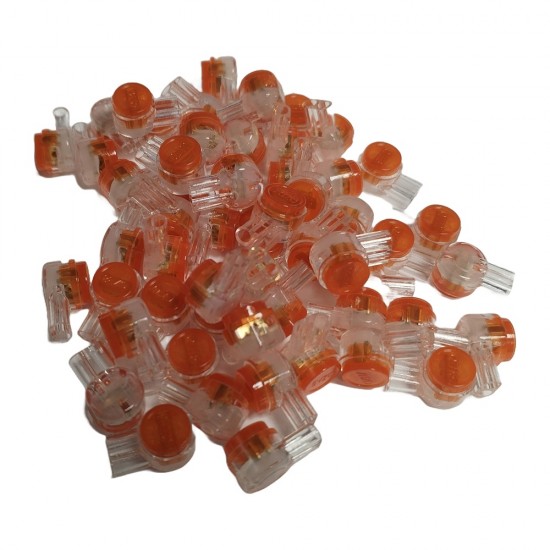 Jelly Crimp UY2 2 WAY CONNECTOR CRIMPS EXTERNAL INTERNAL CABLE TELEPHONE 100pack