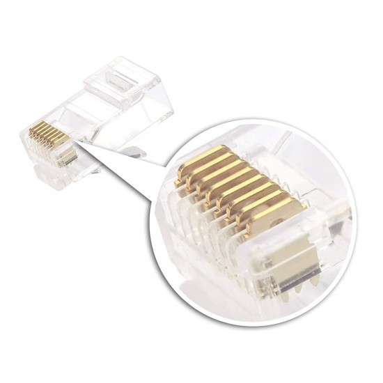 Easy Push Through CAT6 RJ45 Pass Through CAT6 Ends Ethernet Connector (10) from Satcity.ie Ireland Limerick Easy Push Through CAT6 RJ45 Pass Through CAT6 Ends Ethernet Connector (10)