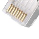 CAT6 RJ45 ETHERNET CONNECTOR COLD PLATED PASSTHROUGH NETWORK CABLE CONNECTOR 100