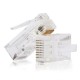 CAT6 RJ45 ETHERNET CONNECTOR COLD PLATED PASSTHROUGH NETWORK CABLE CONNECTOR 10
