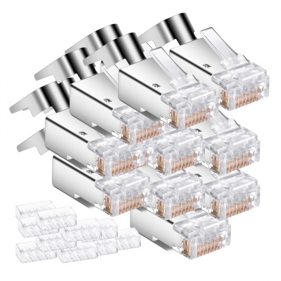 CAT6A FTP Shielded RJ45 Ethernet Connector 10 from Satcity.ie Ireland Limerick CAT6A FTP Shielded RJ45 Ethernet Connector 10
