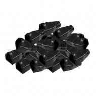 BLACK RJ45 STRAIN RELIEF BOOT PLUG CONNECTOR BOOTS FOR CAT 6 ETHERNET CABLE 100