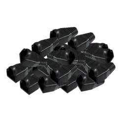 BLACK RJ45 STRAIN RELIEF BOOT PLUG CONNECTOR BOOTS FOR CAT 6 ETHERNET CABLE 100