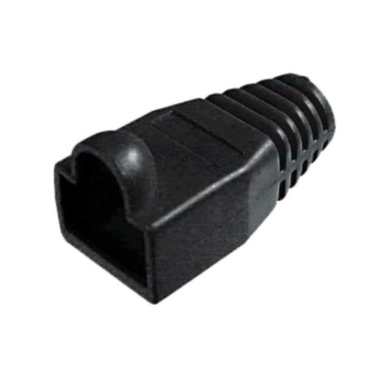 Black RJ45 Strain Relief Boots for Cat6 Ethernet Cable (Pack of 100)