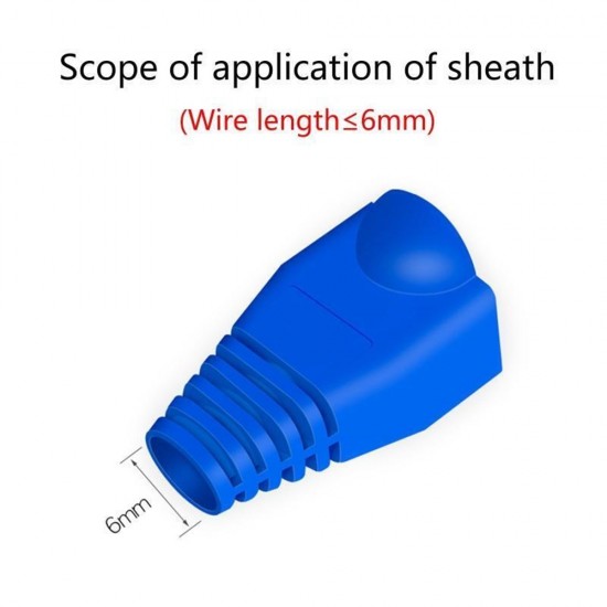 BLUE RJ45 STRAIN RELIEF BOOT PLUG CONNECTOR BOOTS FOR CAT 5 6 ETHERNET CABLE 100