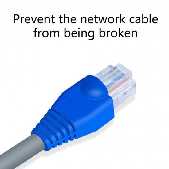 BLUE RJ45 STRAIN RELIEF BOOT PLUG CONNECTOR BOOTS FOR CAT 5 6 ETHERNET CABLE 100