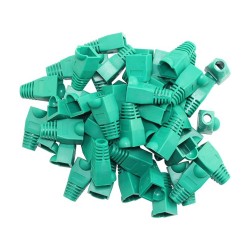 GREEN RJ45 STRAIN RELIEF BOOT PLUG CONNECTOR BOOTS FOR CAT5 6 ETHERNET CABLE 100