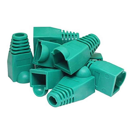 GREEN RJ45 STRAIN RELIEF BOOT PLUG CONNECTOR BOOTS FOR CAT5 6 ETHERNET CABLE 100