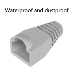 GREY RJ45 STRAIN RELIEF BOOT PLUG CONNECTOR BOOTS FOR CAT 5 6 ETHERNET CABLE 10