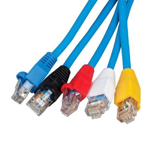 WHITE RJ45 STRAIN RELIEF BOOT PLUG CONNECTOR BOOTS FOR CAT 5 6 ETHERNET CABLE 10