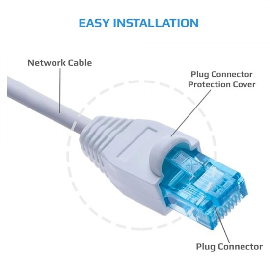 WHITE RJ45 STRAIN RELIEF BOOT PLUG CONNECTOR BOOTS FOR CAT 5 6 ETHERNET CABLE 10
