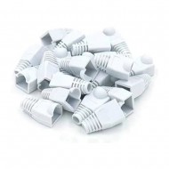 WHITE RJ45 STRAIN RELIEF BOOT PLUG CONNECTOR BOOTS FOR CAT5 6 ETHERNET CABLE 100