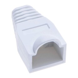 WHITE RJ45 STRAIN RELIEF BOOT PLUG CONNECTOR BOOTS FOR CAT 5 6 ETHERNET CABLE 10