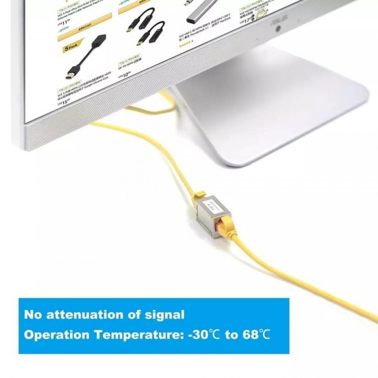 CAT6 RJ45 Coupler PoE Female to Female Shielded Ethernet Cable Extender