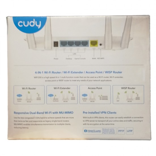 Cudy WR1200 1200Mbps Dual Band WiFi Router