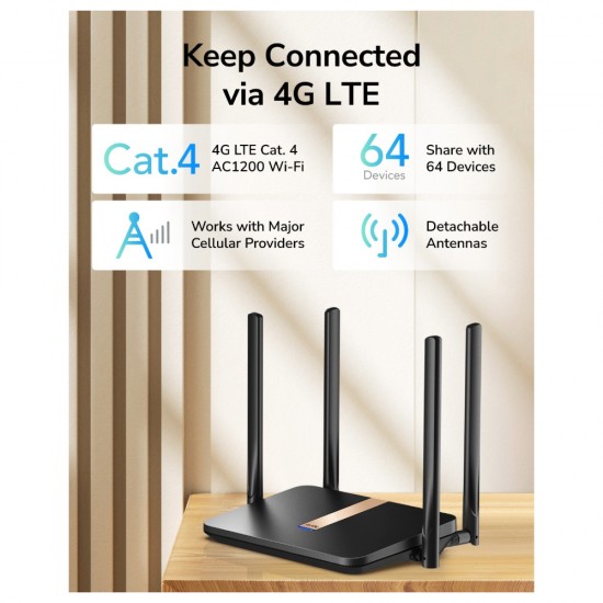 Cudy 4G LTE Cat4 1200mbps WiFi Router