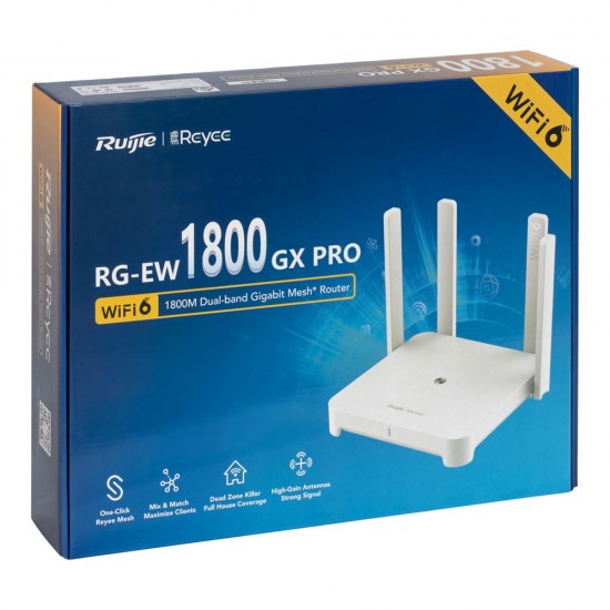 WiFi6 Gigabit Wireless 1800M Dual-band Network Router with Mesh Reyee RG-EW1800GX PRO