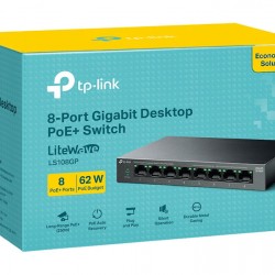 TP-LINK 8 Unmanaged POE+ Switch Gigabit Desktop LS108GP