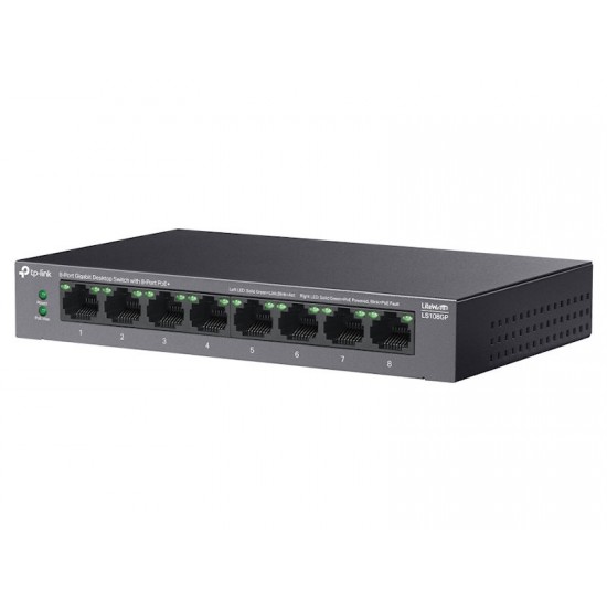 TP-LINK 8 Unmanaged POE+ Switch Gigabit Desktop LS108GP
