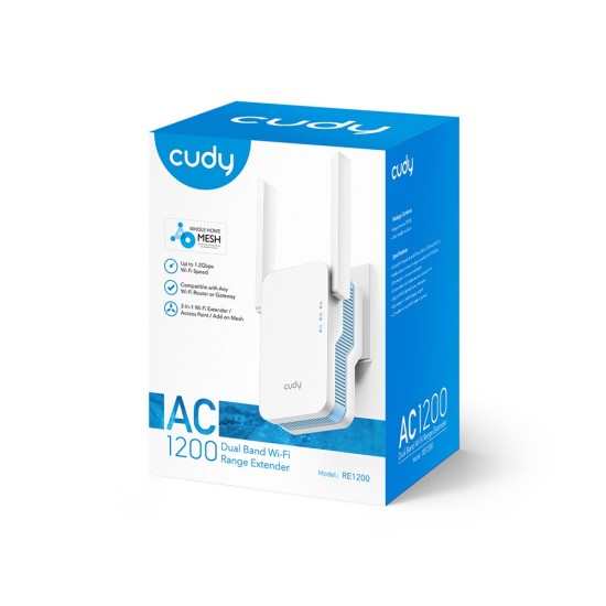 Cudy AC1500 Dual Band WiFi Range Extender with Mesh from Satcity.ie Ireland Limerick Cudy AC1500 Dual Band WiFi Range Extender with Mesh