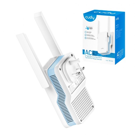 Cudy AC1500 Dual Band WiFi Range Extender with Mesh from Satcity.ie Ireland Limerick Cudy AC1500 Dual Band WiFi Range Extender with Mesh