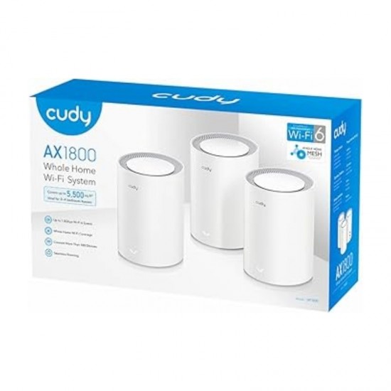 Cudy AX1500 Dual Band Gigabit Wi-Fi 6 Mesh System (3 Pack)